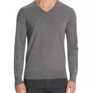 Theory Riland V-Neck Sweater, XL, Gray